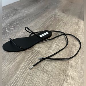 Steve Madden lace up black sandals